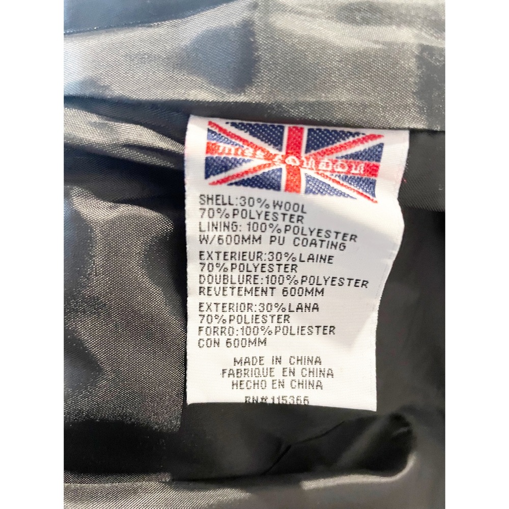 NWT Miss London Wool Blend Assymetrical Zip Peacoat Size Large - Picture 9 of 11